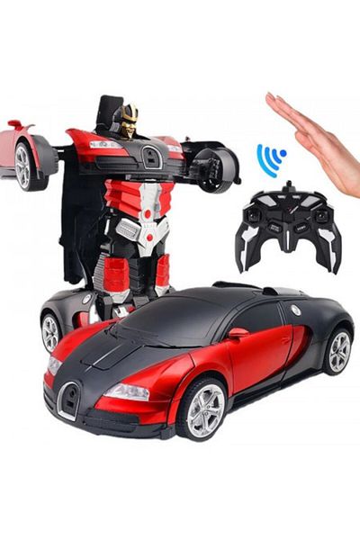 Blusmart Transformer Toy 2-in-1, car and robot, remote controlled, 30 cm, red