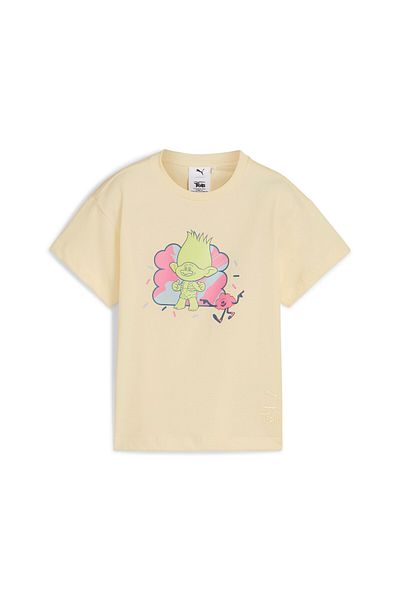 Puma Boys TROLLS Graphic T-shirt - Yellow
