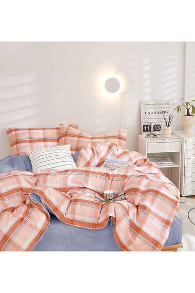 CHIRASO CHIRASO Linen, 100% Cotton, ELASTIC Sheet 180x200 cm, Duvet Sheet 200x230 cm, 2 Pillowcases