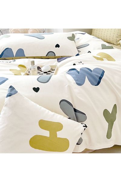 CHIRASO CHIRASO Linen, 100% Cotton, ELASTIC Sheet 180x200 cm, Duvet Sheet 200x230 cm, 2 Pillowcases