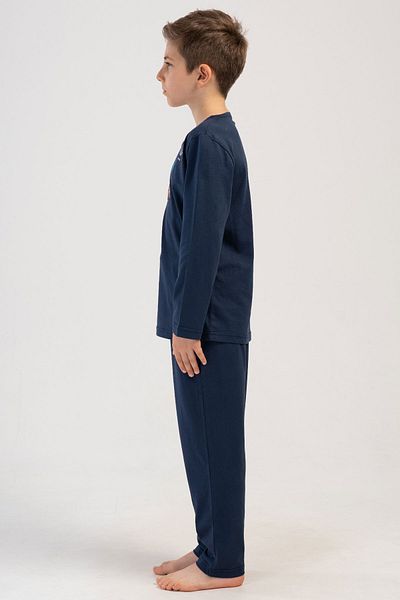 VİENETTA Cotton Boy's Long Sleeve Pajama Set (9/10-15/16), 405126