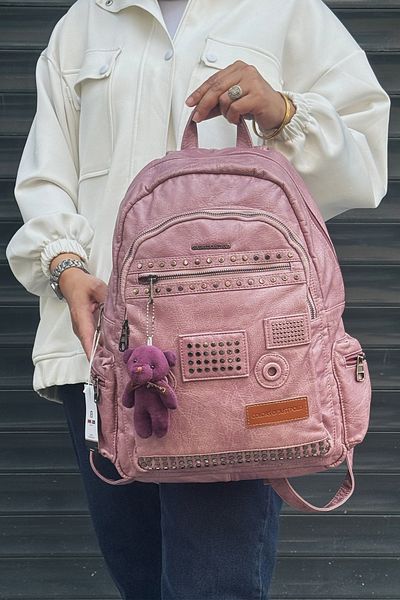 Just Polo Imported Washable Leather Backpack and School Bag