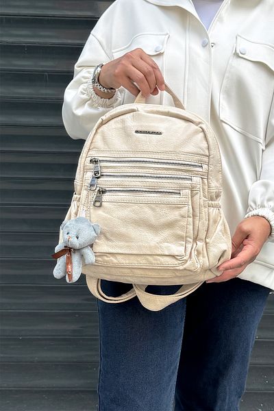 Just Polo Imported Washable Leather Backpack and School Bag