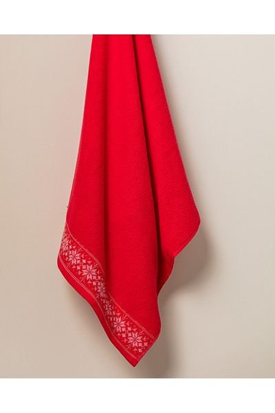 Madame Coco Caresse 100% Cotton Bath Towel - Red - 70X140 cm