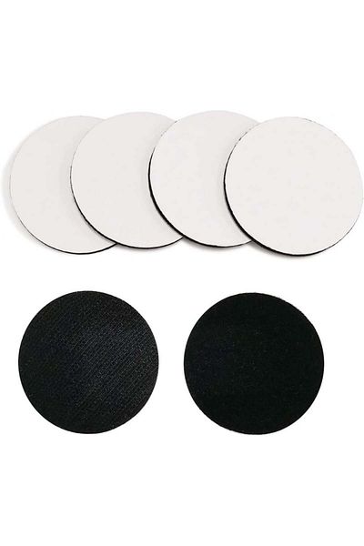 JANEMO Set of 10 JANEMO self-adhesive dots, black/white, 6 cm