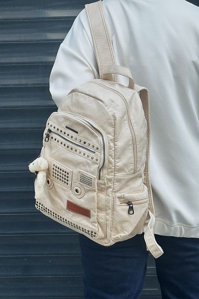 Just Polo Imported Washable Leather Backpack and School Bag