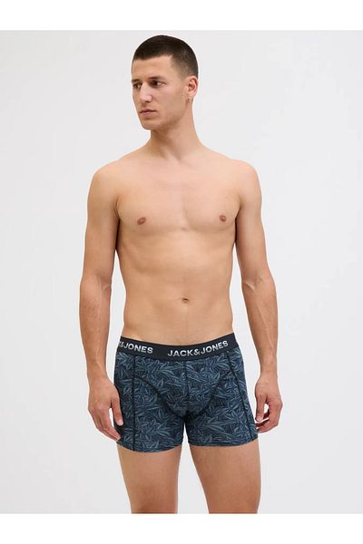 Jack & Jones J&J JACMAXWELL Ανδρικό πακέτο μπόξερ 3 τεμαχίων με πολύχρωμο λογότυπο Navy Blue Green