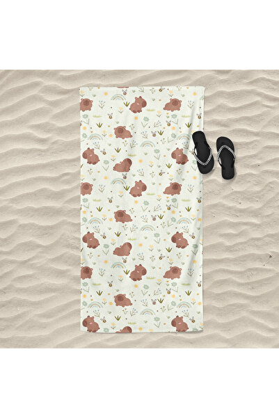 Evmila Capybara Patterned Quick Dry 75X150 cm Beach Towel – Printed