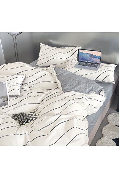 CHIRASO CHIRASO Linen, 100% Cotton, ELASTIC Sheet 180x200 cm, Duvet Sheet 200x230 cm, 2 Pillowcases