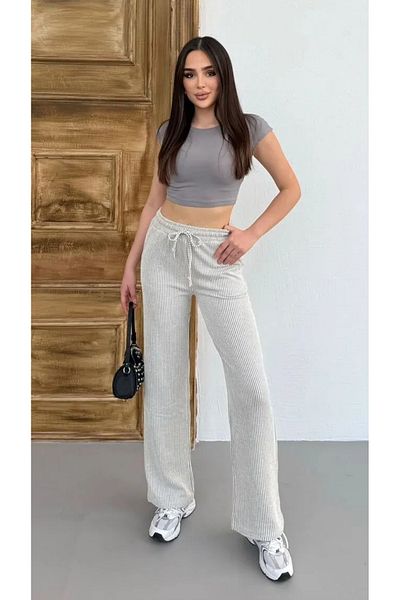THIFF GYMWEAR Waterway Women's Striped Pants with Side Pockets and Lace-Up Waist