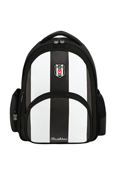 Beşiktaş Rucsac cu licență Beşiktaş tematic alb-negru pentru copii și adolesc...