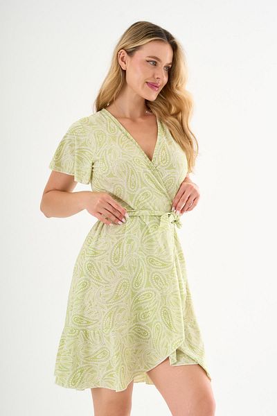 ALEXANDERGARDI Tie-Up Flounce Double Breasted Dress