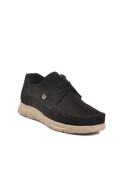 AYAKMOD 232061 m Black Nubuck Genuine Leather Men's Casual Shoes