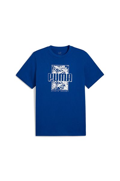 Puma Mens ESS+ PALM RESORT Graphic T-shirt - Blue