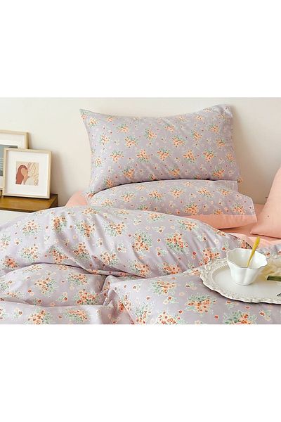 CHIRASO CHIRASO Linen, 100% Cotton, ELASTIC Sheet 180x200 cm, Duvet Sheet 200x230 cm, 2 Pillowcases