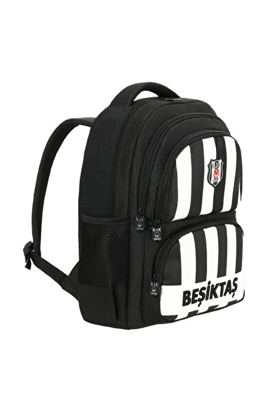 Beşiktaş Ліцензований рюкзак для дітей та молоді з мотивом «Бешикташ» у чорно-білих кольорах