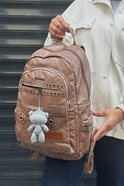 Just Polo Imported Washable Leather Backpack and School Bag