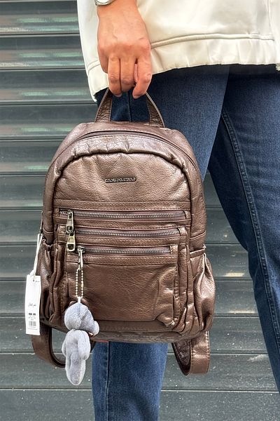 Just Polo Imported Washable Leather Backpack and School Bag