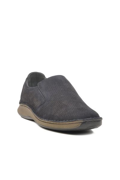 WALKWAY 4Y0216-106 m Navy Blue Nubuck Genuine Leather Men's Casual Shoes