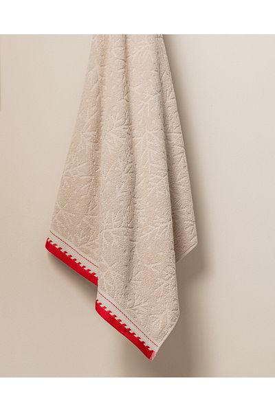 Madame Coco Perle 100% Cotton Bath Towel - Beige - 70X140 cm