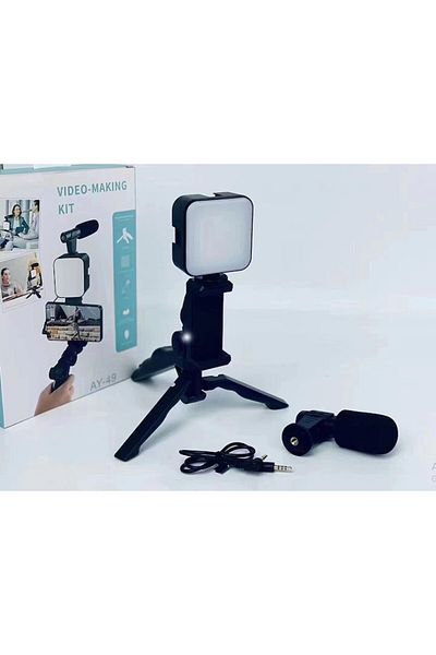 oemco Kit Vlogging KALEPO, Ideal Pentru Filmari Video, Youtube, TikTok, Trepied Universal, Compatibil Pent