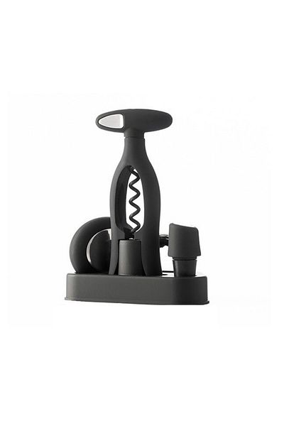 InnovaGoods Wine Set with Spiral Corkscrew and Accessories, Vinstand, 5 Pieces
