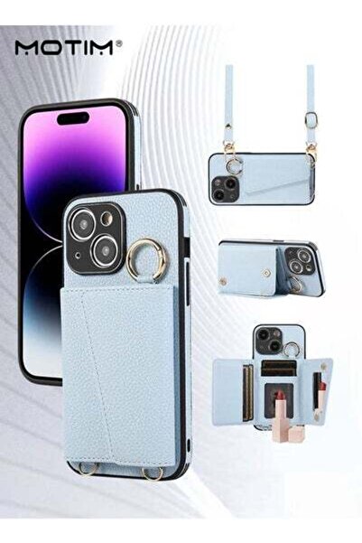 MOTIM غلاف هاتف كروس بودي لهاتف iPhone 15/15 Plus، غلاف محفظة مع حزام وفتحات ...