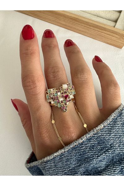ringbox Blue Pixel Heart Ring