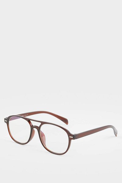 DeFacto Unisex Blue Glass Claret Red Framed Reading Glasses F6068Axns