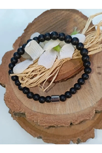 DenEs Life اسوارة رجالية من حجر العقيق الطبيعي