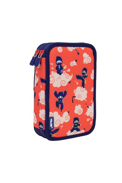 Milan Ninjutsu Red Double Pencil Case 19.5 x 13 x 5 cm