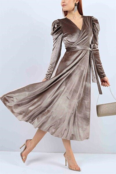 thezkscom Honey Foam Καρπούζι μανίκι διπλό στήθος βελούδινο ζωσμένο