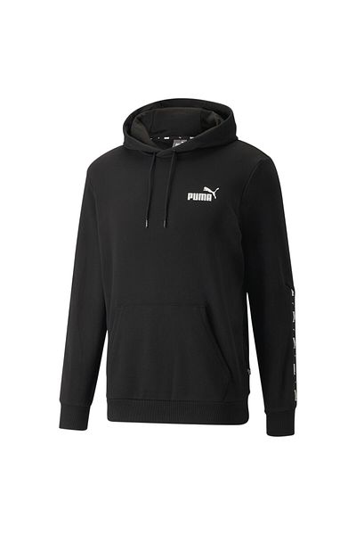 Puma Mens Essentials+ Tape Hoodie - Black