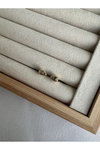 ringbox Double Drop Stone Little Finger Ring