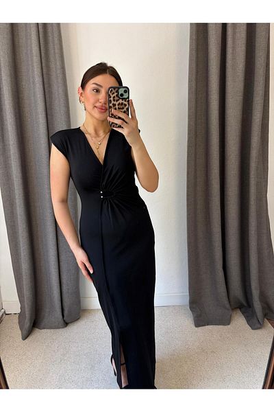 ROSSA Buckle Slit Dress