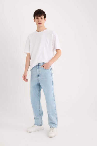 DeFacto Baggy Fit Wide Fit Κανονική μέση Φαρδιά Παντελόνι Jean D6926AX24WN