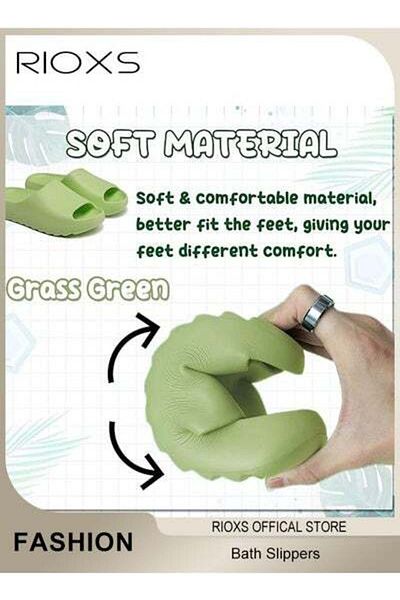 RIOXS Bath Slippers,Cloud Slides Slippers ,Comfy Pillow Slippers,Unisex Soft EVA Open Toe Shoes