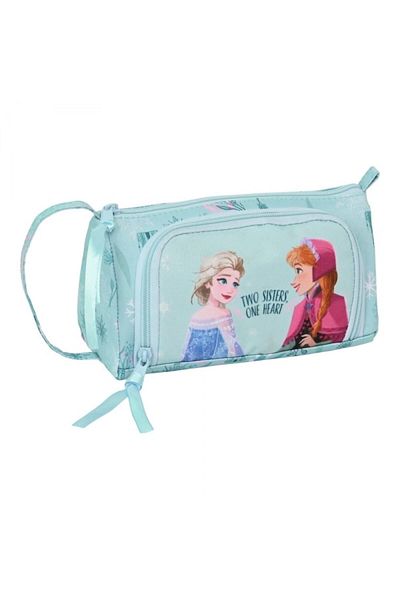 Frozen One Heart School Pencil Case Turquoise Green 20 x 11 x 8.5 cm