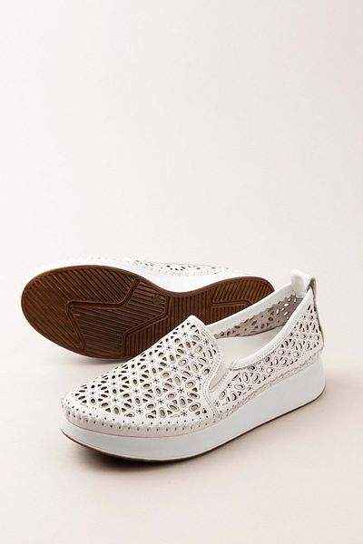 Gondol Genuine Leather Comfortable Summer Shoes Kla.15 White