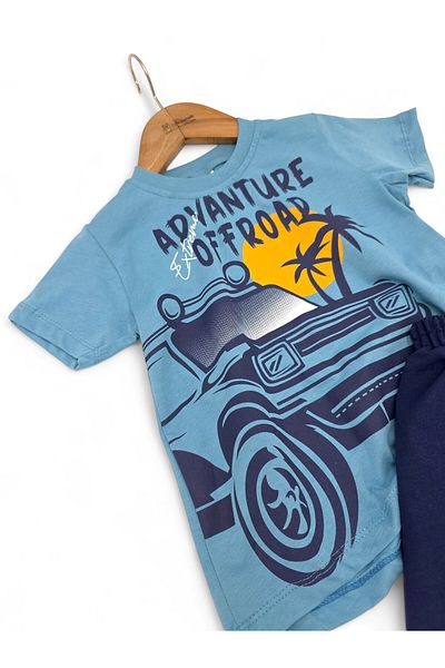 voyyo kids baby Boys' Car Printed Summer T-Shirt and Shorts Set (4-8 Years) –