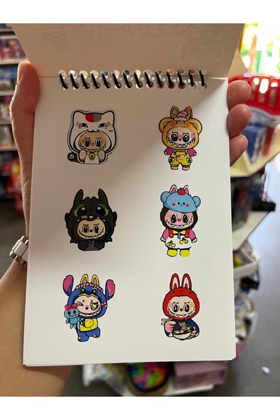 1000 çeşit hediye dünyası Labubu sticker defteri