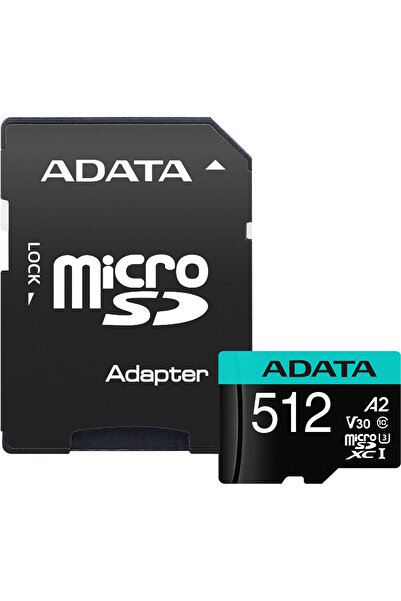 Adata Card de memorie PremierPRO, MicroSDXC, 512GB, UHS-I U3 + Adaptor