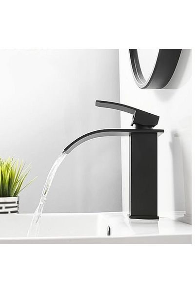 CLAUSTEEL Washbasin Faucet, Waterfall, SS, Ceramic Valve, 18 cm