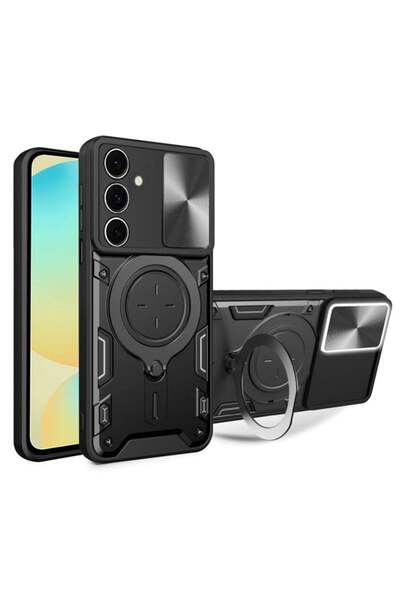 SKYDDAR INNOVATION Husă pentru Samsung Galaxy S24 FE, CamGuard Pro, inel magn...