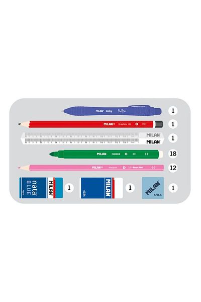 Milan Penar dublu Yeti, bleumarin, 19,5 x 13 x 5 cm
