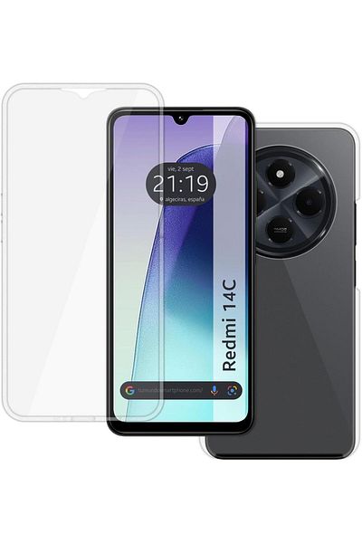 ALC MOBILE 360 case compatible with Xiaomi Redmi 14C - V2 Transparent front and back
