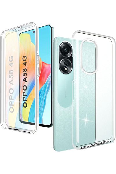 ALC MOBILE 360 case compatible with Oppo A58 4G - V2 Transparent front and back