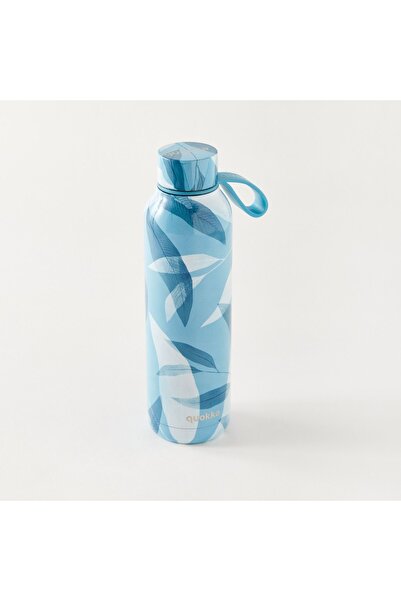 Lifestyle Quokka Leaf Print Stainless Steel Water Bottle with Screw Lid - 630 ml