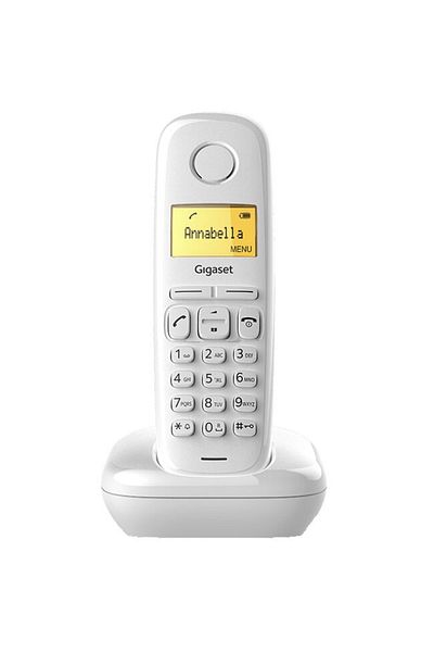 bad kitty Gigaset A170 Cordless DECT Phone, Caller ID, White