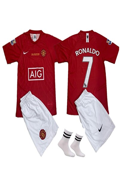 yenteks .Manchester United. Kırmızı Renk 2008 Sezon Cristiano Ronaldo Çocuk F...